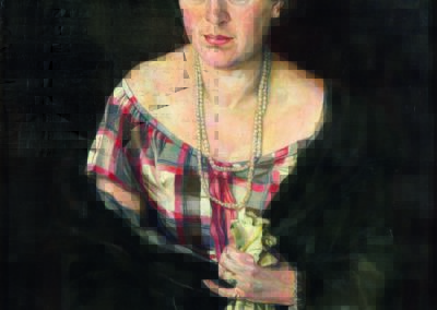 Elisabeth Schlicht mit Halskette, Öl auf Leinwand, 1926