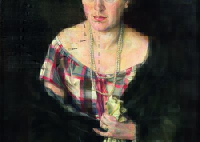 Elisabeth Schlicht mit Halskette, Öl auf Leinwand, 1926
