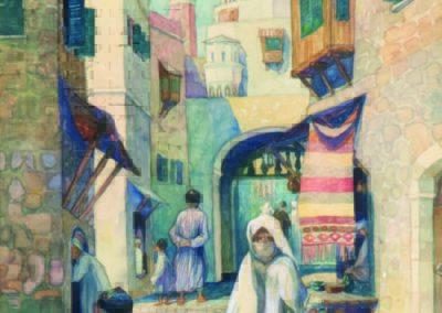 Gasse in Kairo, Aquarell, 1920er Jahre