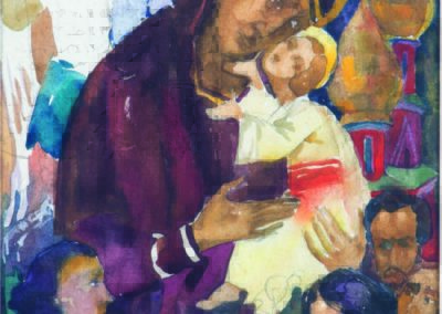 Madonnenskizze I, Aquarell, 1940er Jahre