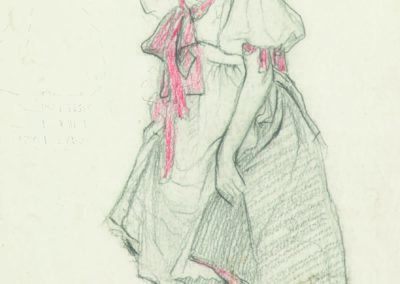 Kostümskizze I, Buntstift, o.J.