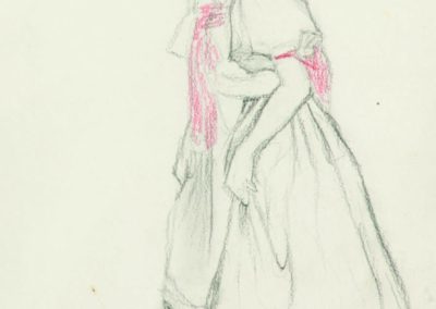 Kostümskizze III, Buntstift, o.J.