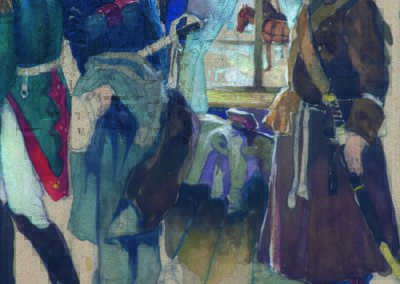 Entwurf II zu Konvention von Tauroggen 1812, Aquarell, 1950er Jahre